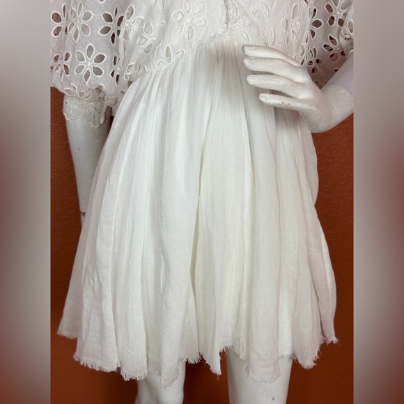 Free People Bella Note Eyelet Babydoll Dress Size Small. E37 - Picture 12 of 17